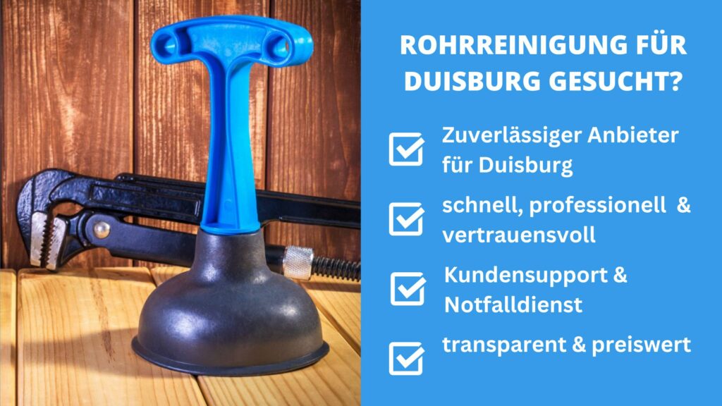 Eine gute Rohrreinigungsfirma in Duisburg sollte schnell, zuverlässig und professionell sein. Einen Kundensupport und einen Notfalldienst anbieten. Ebenso sollten die Preise fair und transparent sein.